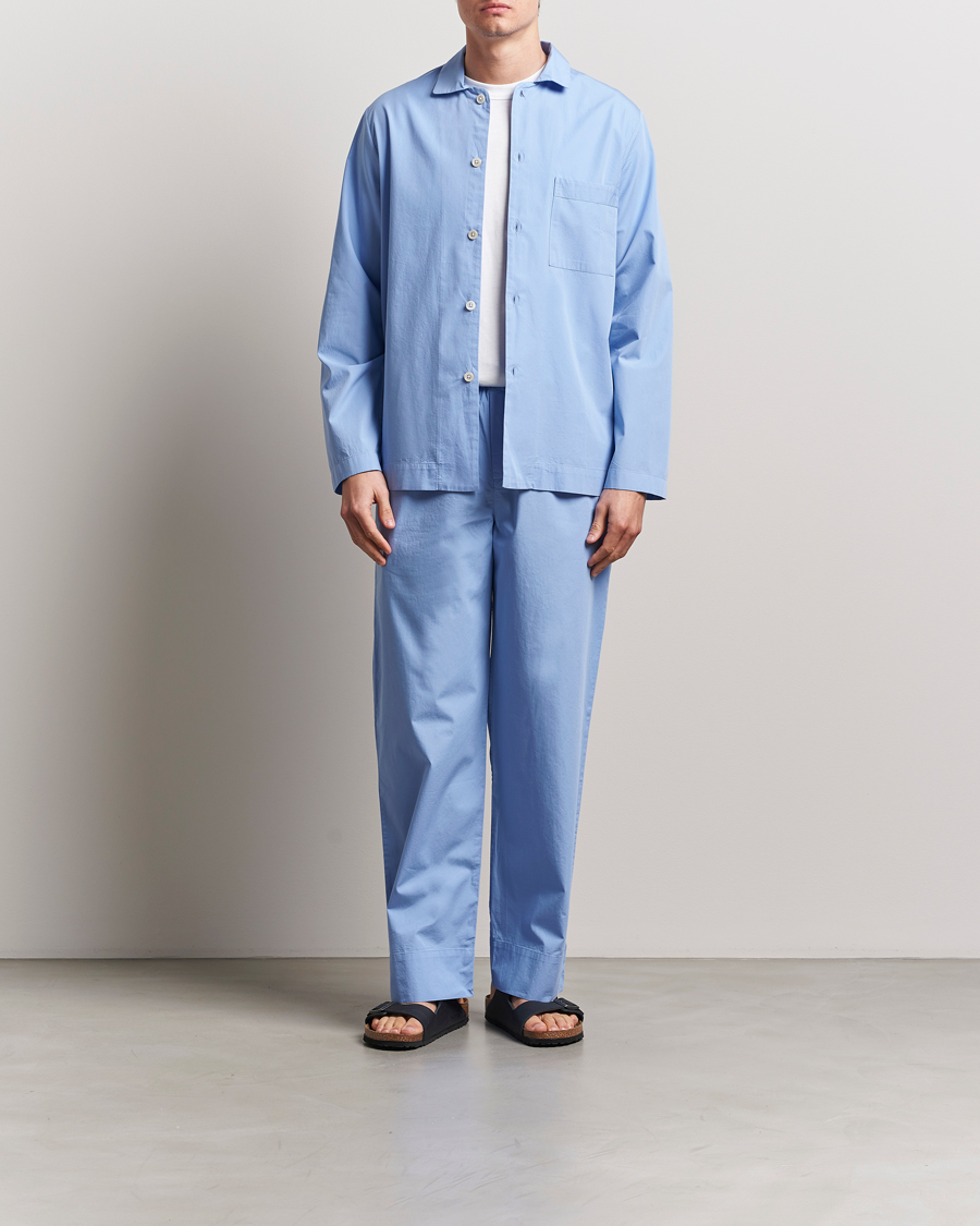 Mies | Yöpuvut ja kylpytakit | Tekla | Poplin Pyjama Shirt Cornflower Blue