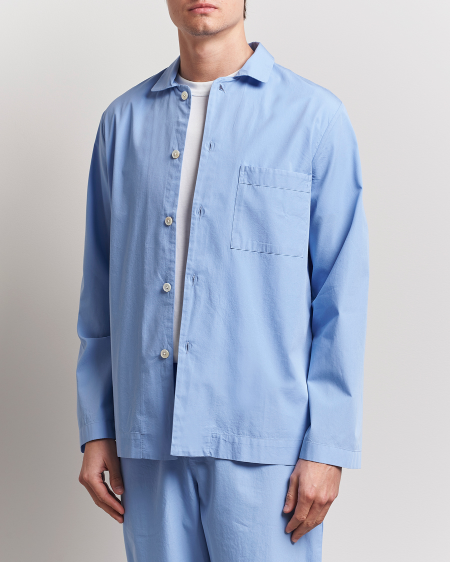 Mies | Yöpuvut ja kylpytakit | Tekla | Poplin Pyjama Shirt Cornflower Blue