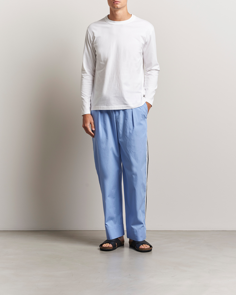 Mies | Yöpuvut ja kylpytakit | Tekla | Grosgrain Stripes Pyjama Pants Cornflower Blue