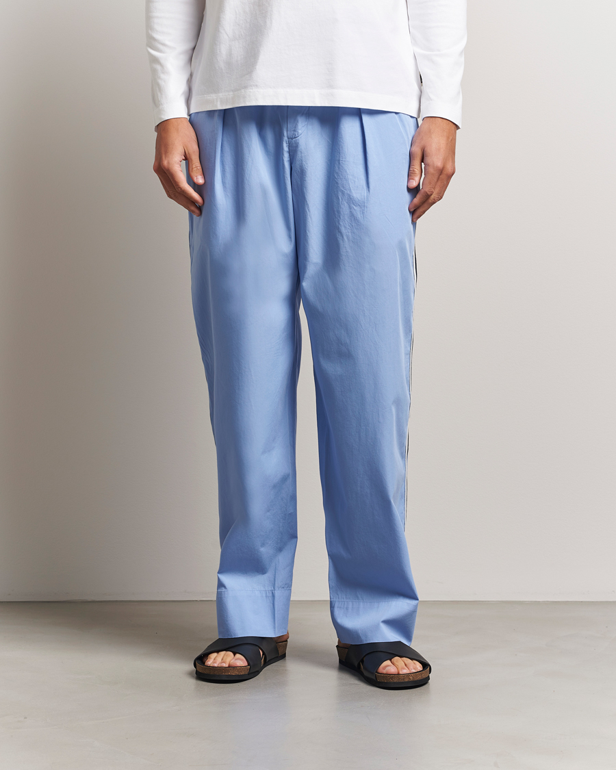 Mies | Yöpuvut ja kylpytakit | Tekla | Grosgrain Stripes Pyjama Pants Cornflower Blue