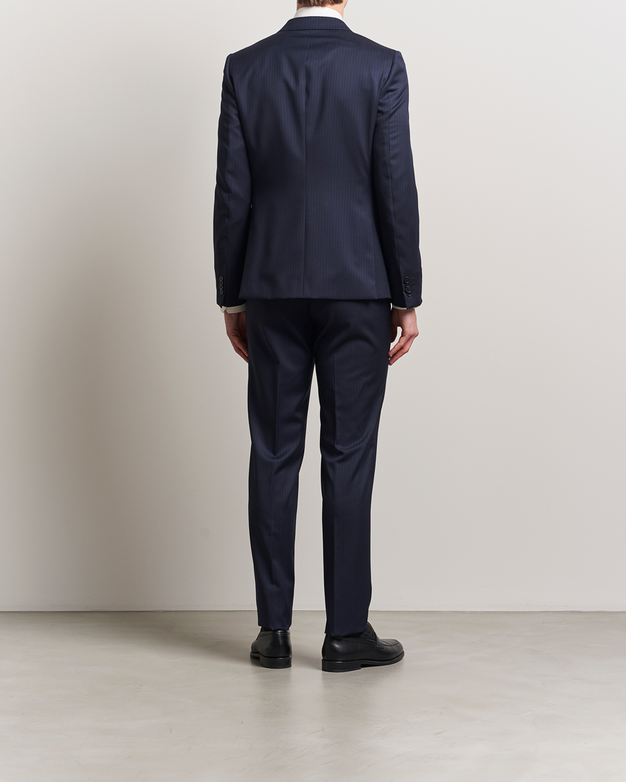 Mies | Puvut | Zegna | Tailored Wool Suit Navy Stripe