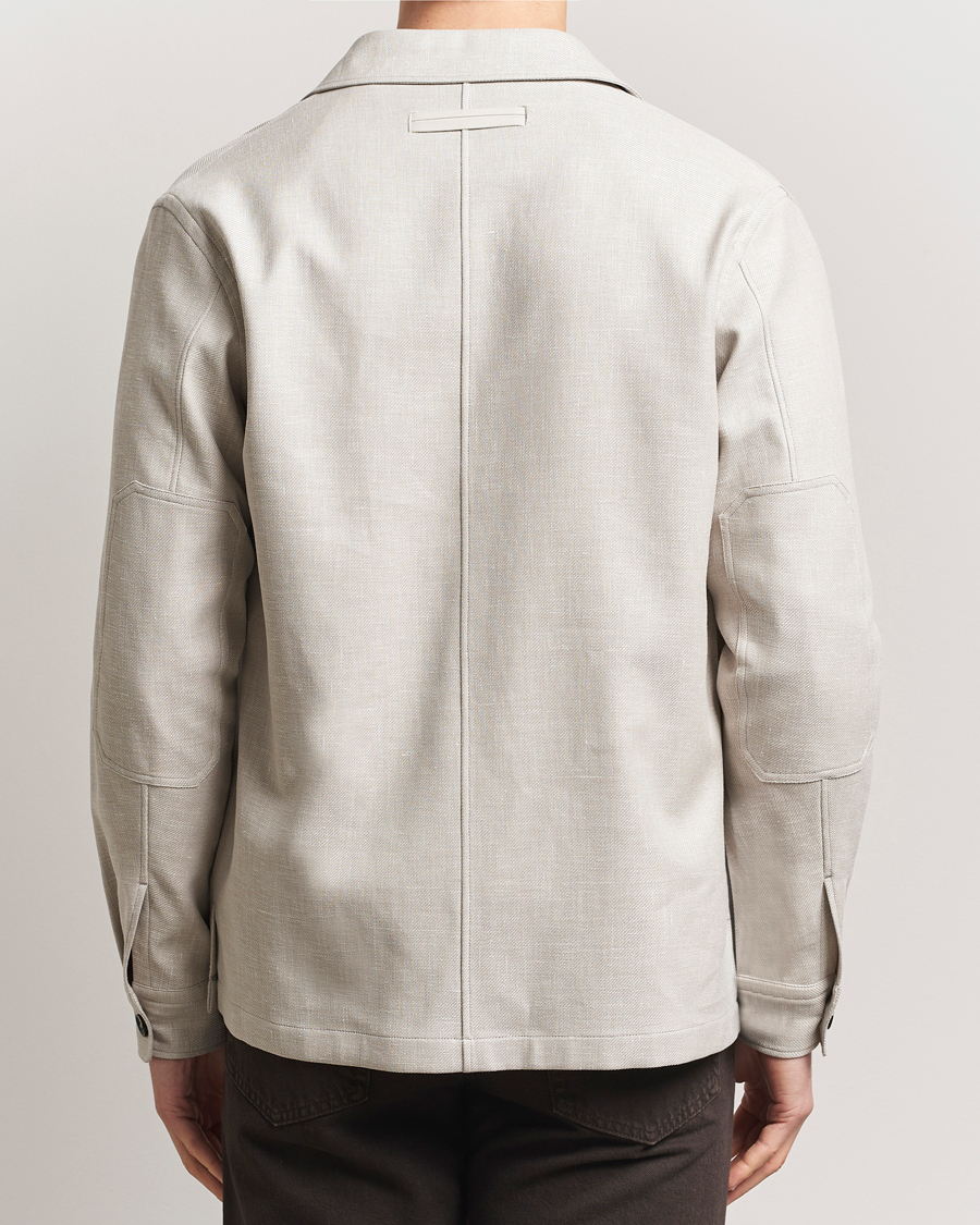 Mies | Kauluspaidat | Zegna | Wool/Linen Shirt Jacket Beige