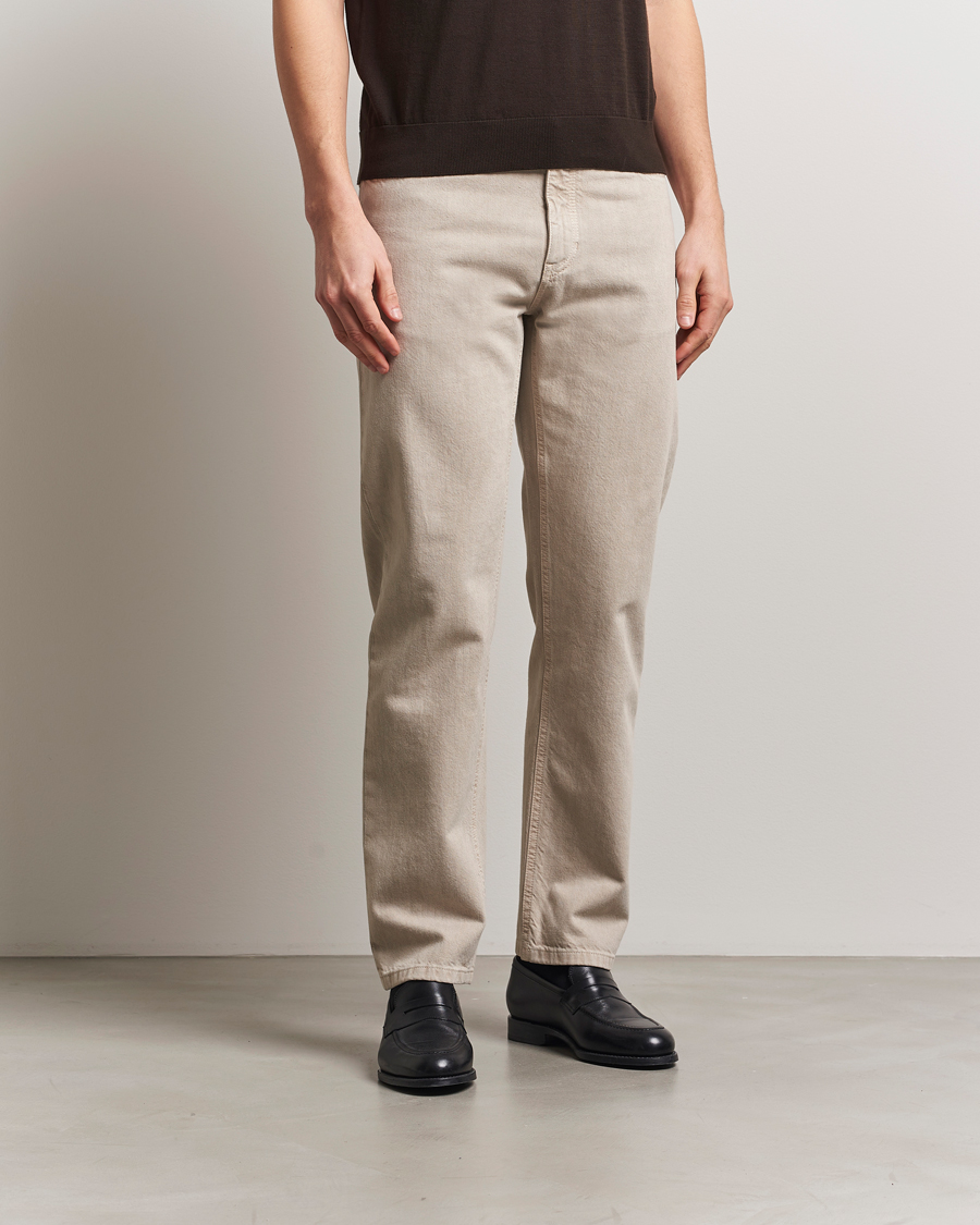 Mies | Housut | Zegna | 5-Pocket Marbled Denim Pants Beige