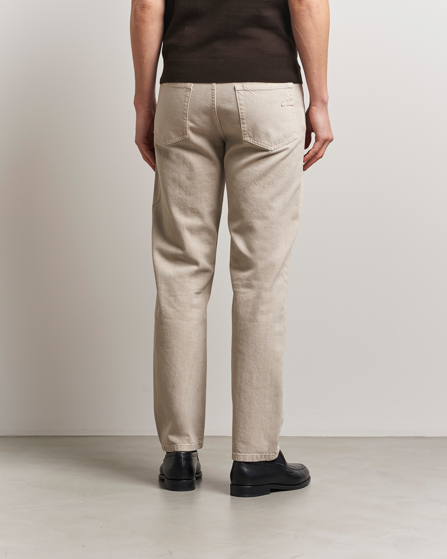 Mies | Housut | Zegna | 5-Pocket Marbled Denim Pants Beige