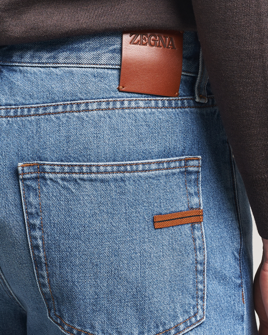 Mies | Housut | Zegna | 5-Pocket Denim Jeans Medium Blue Wash