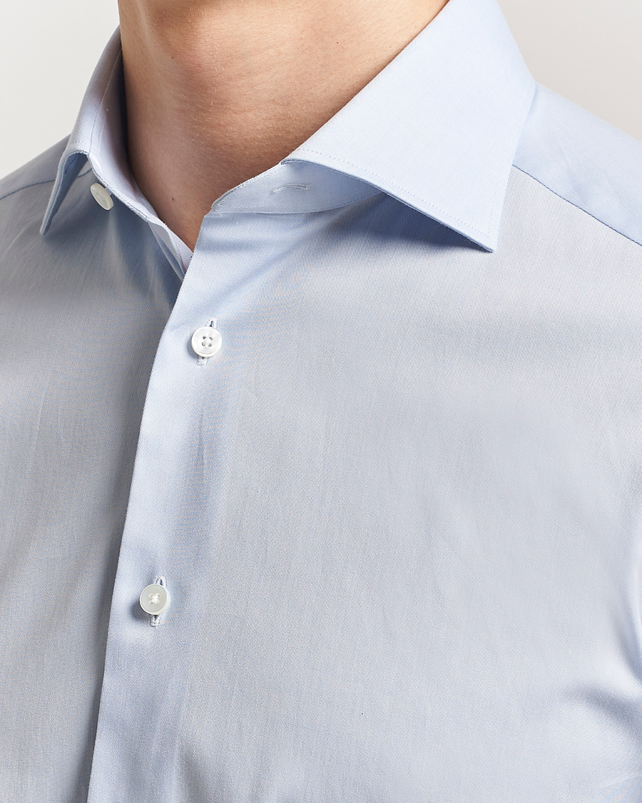 Mies | Kauluspaidat | Zegna | Slim Fit Cotton Dress Shirt Light Blue