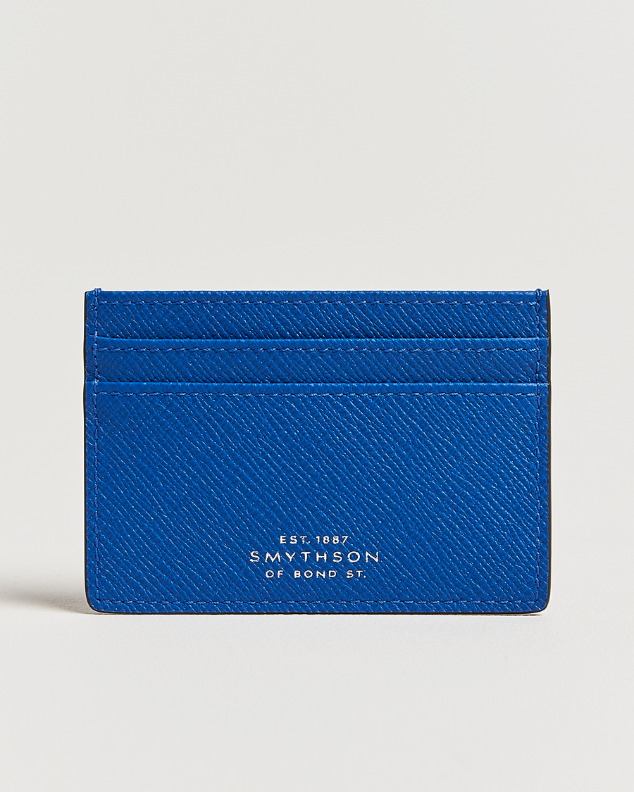 Mies | Smythson Panama Flat Cardholder Cerulean | Smythson | Panama Flat Cardholder Cerulean