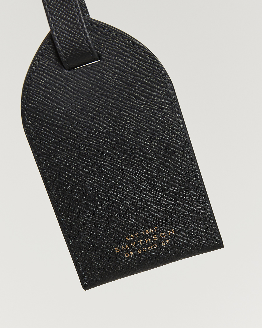 Mies | Kotiin | Smythson | Panama Luggage Tag Black
