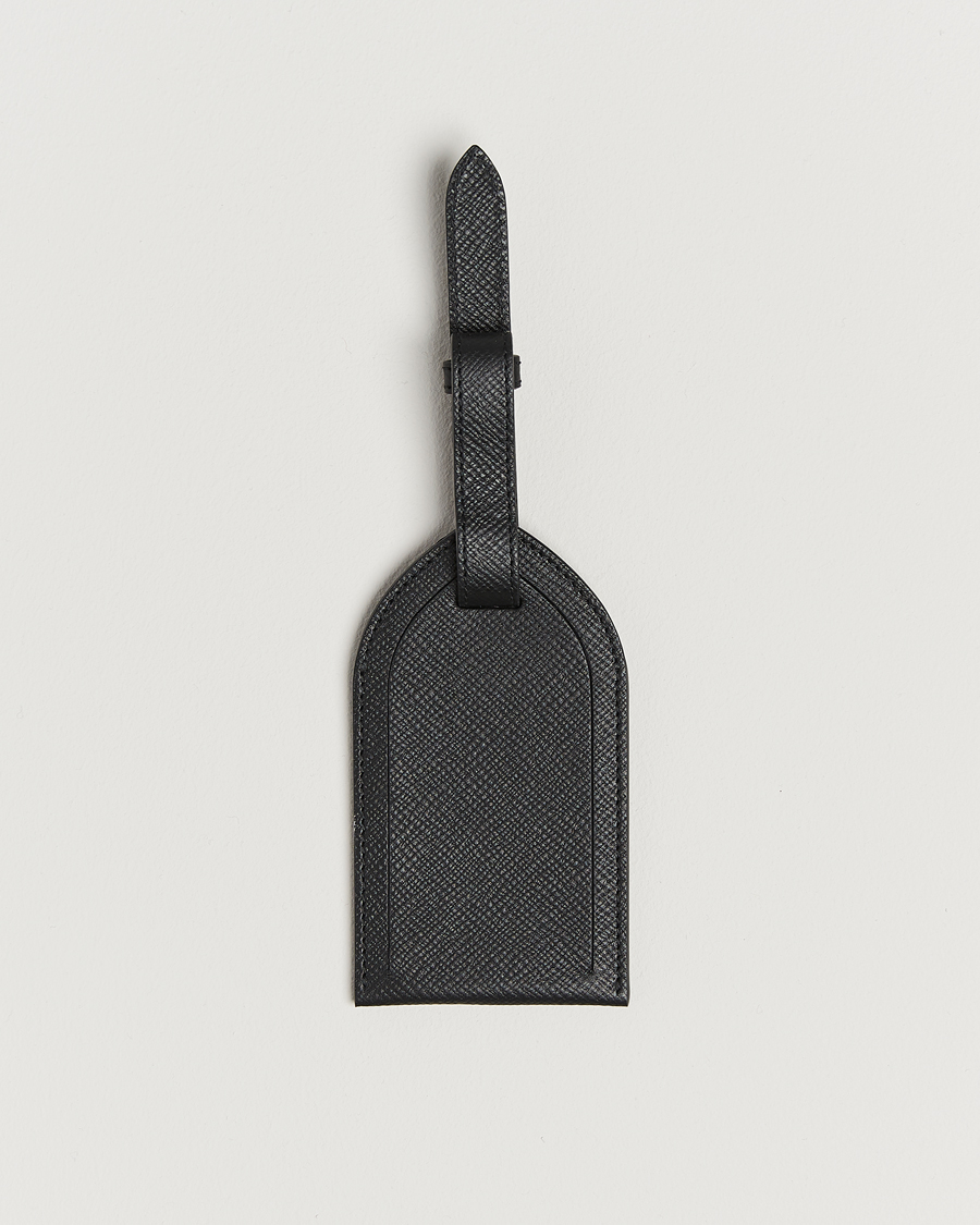 Mies | Kotiin | Smythson | Panama Luggage Tag Black