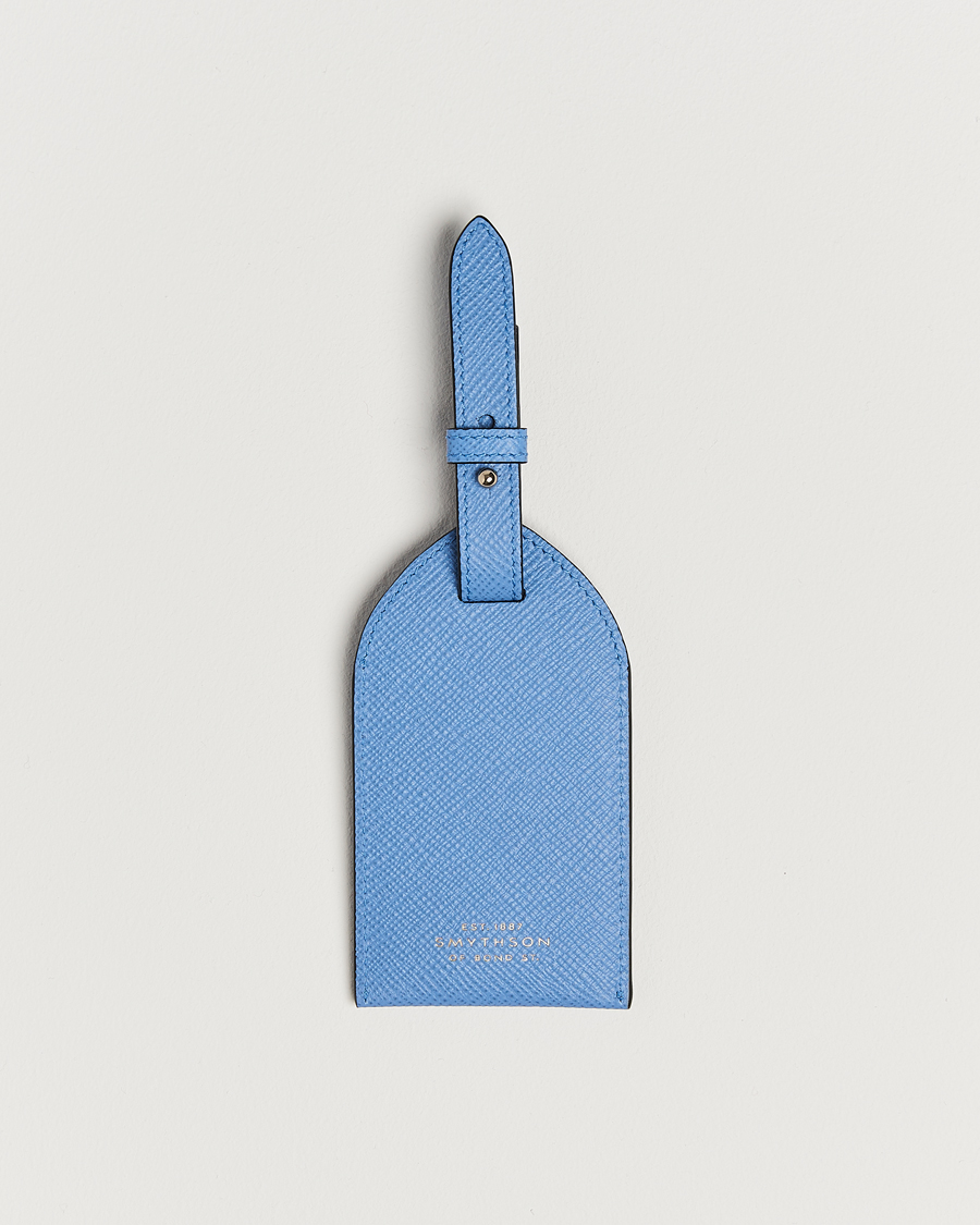 Mies | Kotiin | Smythson | Panama Luggage Tag Nile Blue