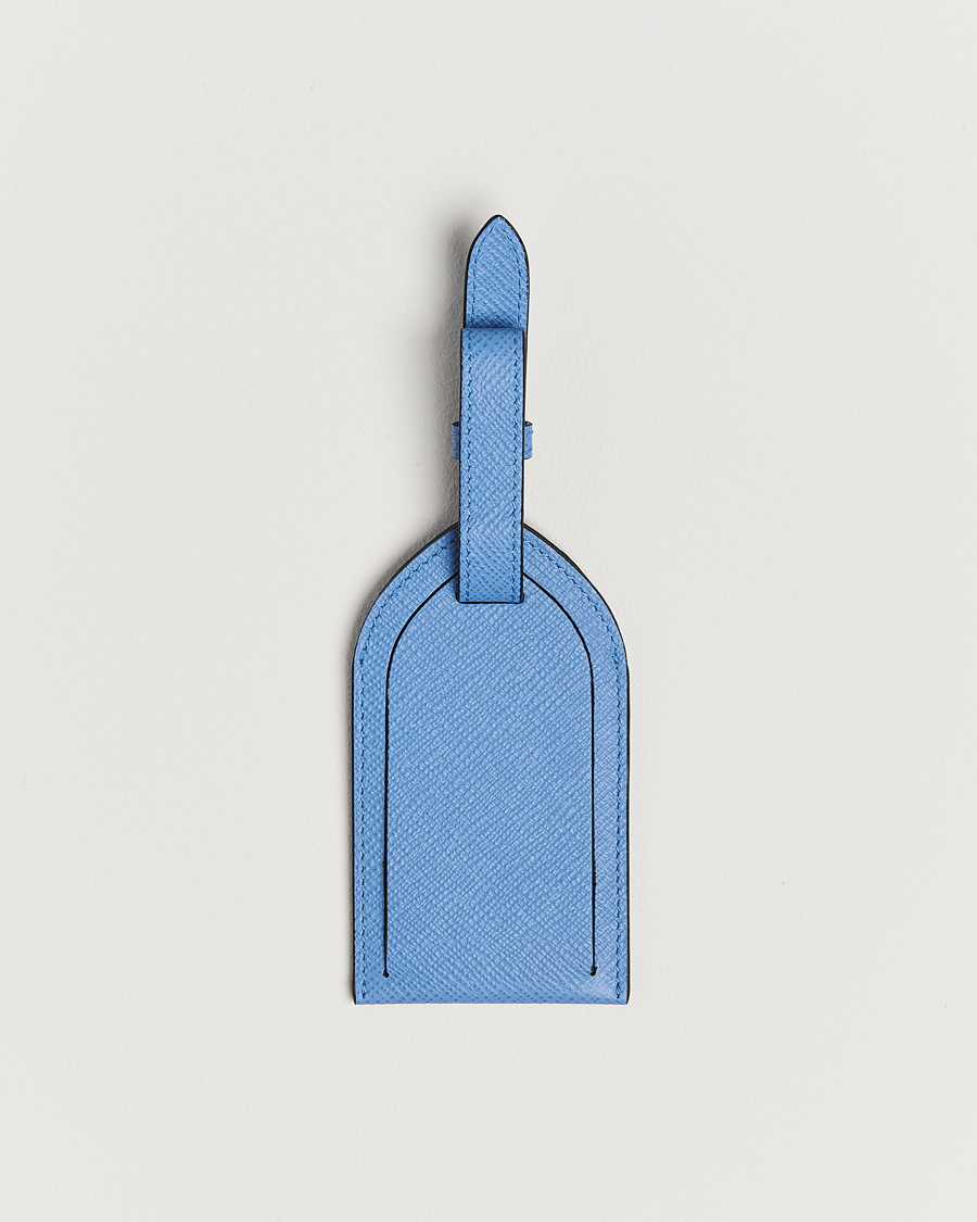 Mies | Kotiin | Smythson | Panama Luggage Tag Nile Blue