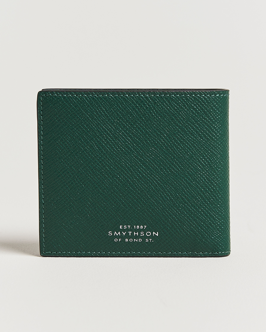 Mies | Smythson Panama 6 Card Leather Wallet Forest Green | Smythson | Panama 6 Card Leather Wallet Forest Green