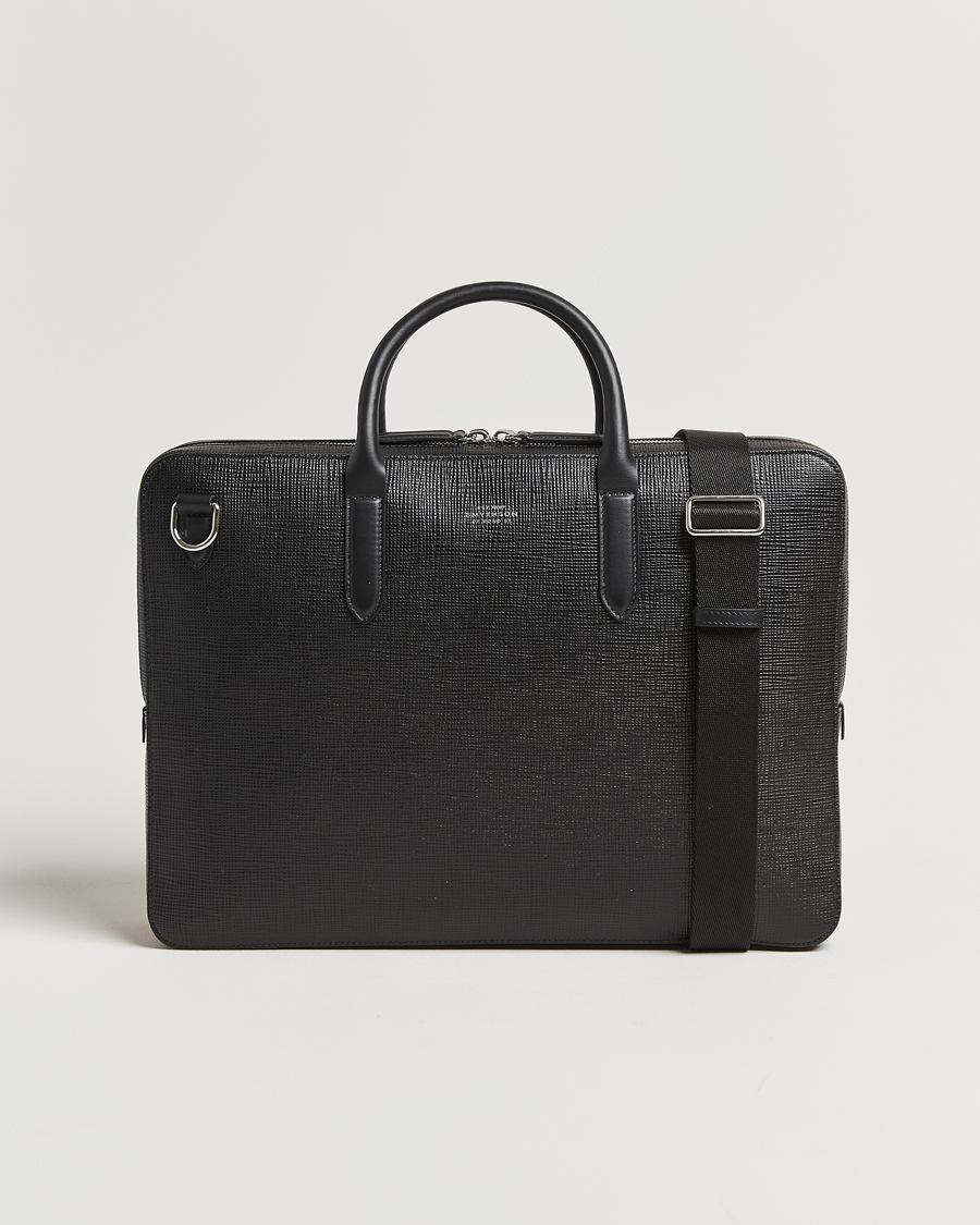 Mies | Laukut | Smythson | Panama Large Lightweight Briefcase Black