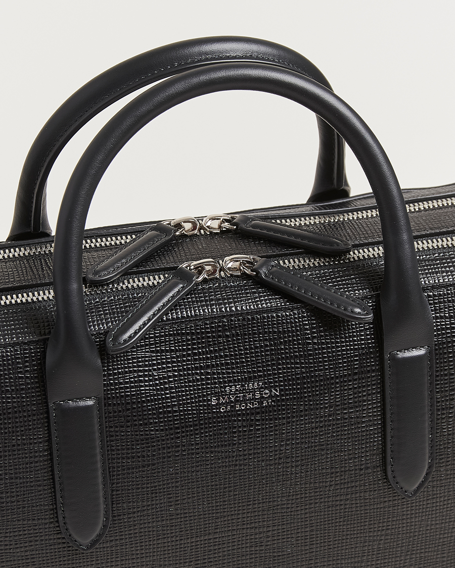 Mies | Laukut | Smythson | Panama Large Lightweight Briefcase Black