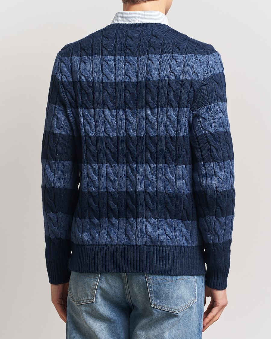 Mies | Puserot | Polo Ralph Lauren | Striped Cotton Sweater Navy Combo