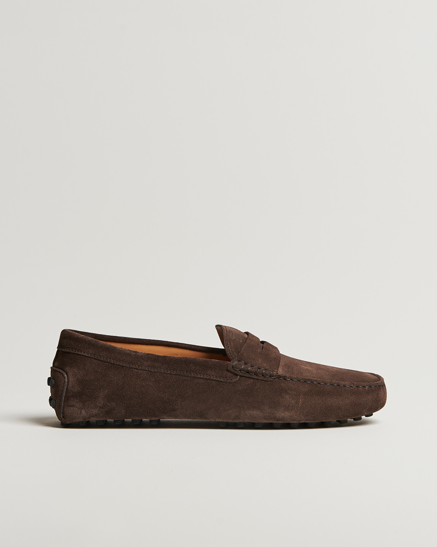 Mies | Tod's Gommino Carshoe Dark Brown Suede | Tod's | Gommino Carshoe Dark Brown Suede