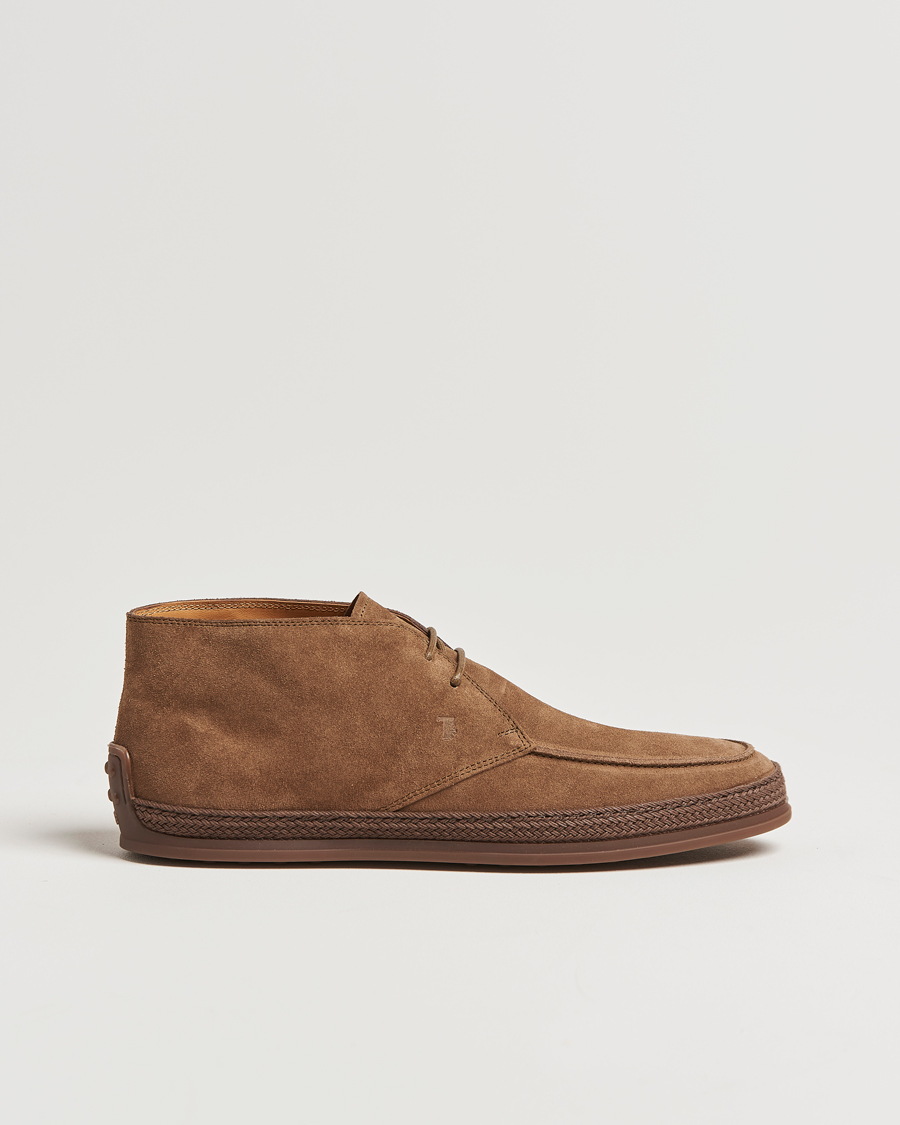 Mies | Tod's Raffia Chukka Boot Brown Suede | Tod's | Raffia Chukka Boot Brown Suede