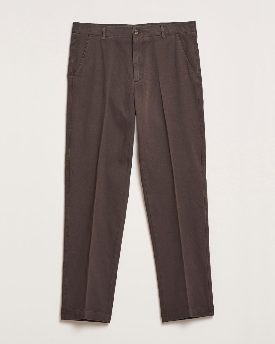 Mies | Housut | Boglioli | Regular Fit Cotton Chinos Brown