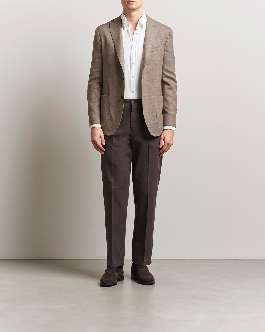 Mies | Housut | Boglioli | Regular Fit Cotton Chinos Brown