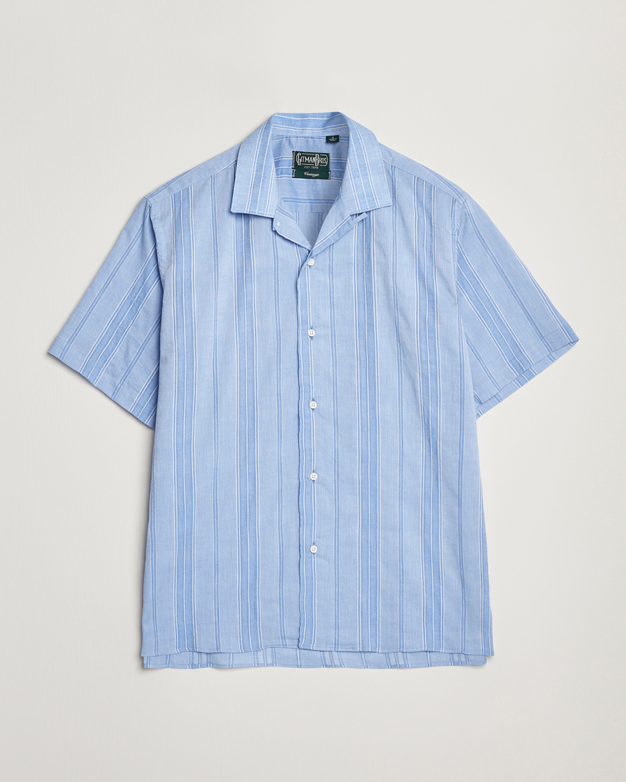 Mies | Kauluspaidat | Gitman Vintage | Japanese Dobby Camp Shirt Light Blue