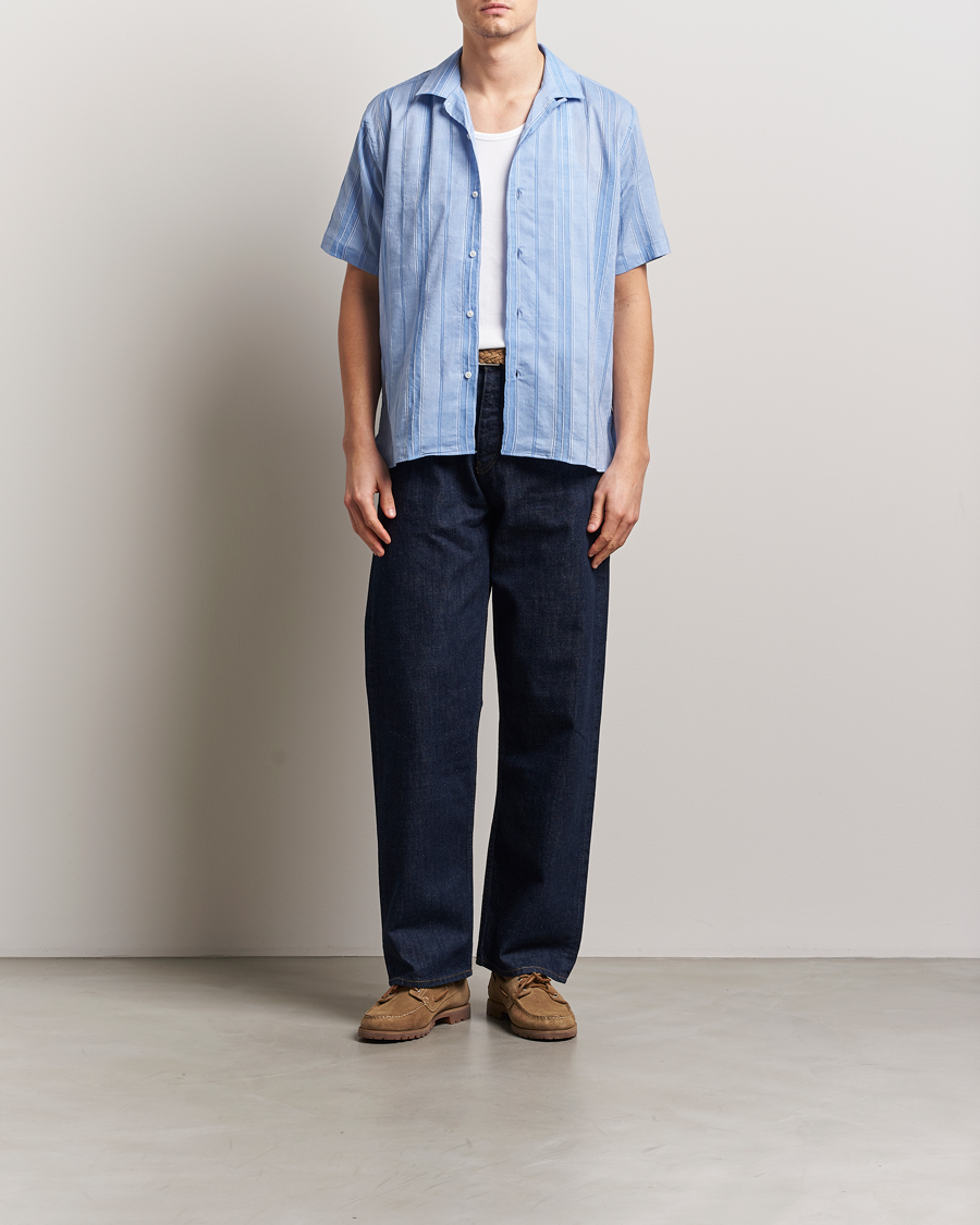 Mies | Kauluspaidat | Gitman Vintage | Japanese Dobby Camp Shirt Light Blue