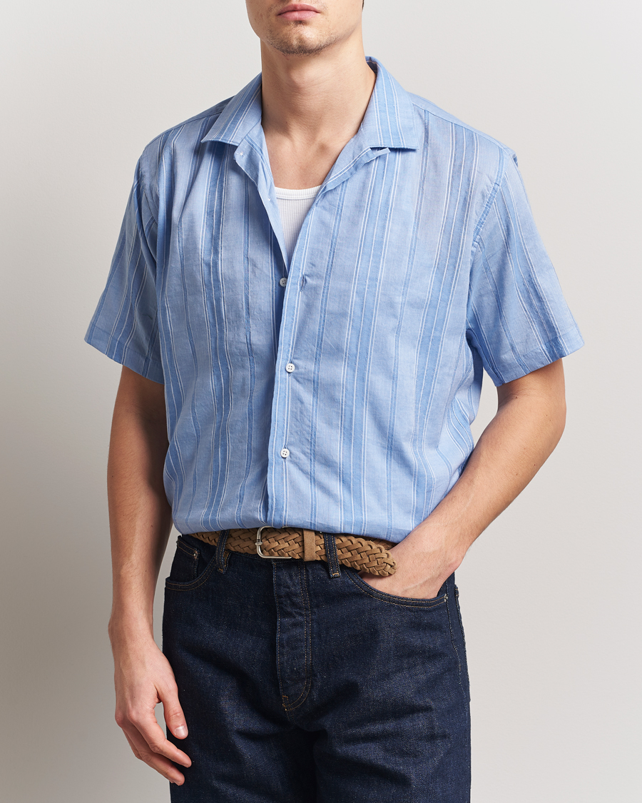 Mies | Kauluspaidat | Gitman Vintage | Japanese Dobby Camp Shirt Light Blue