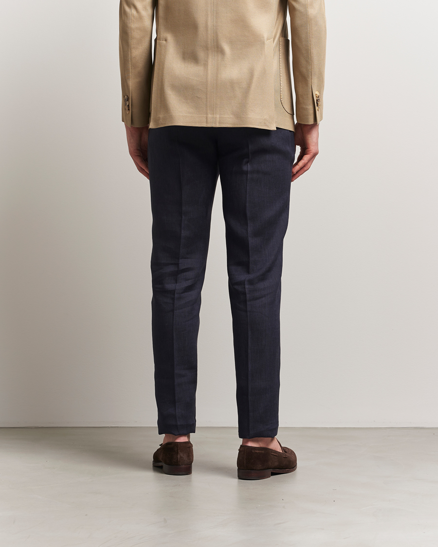 Mies | Housut | PT01 | Gentleman Fit Linen Trousers Navy