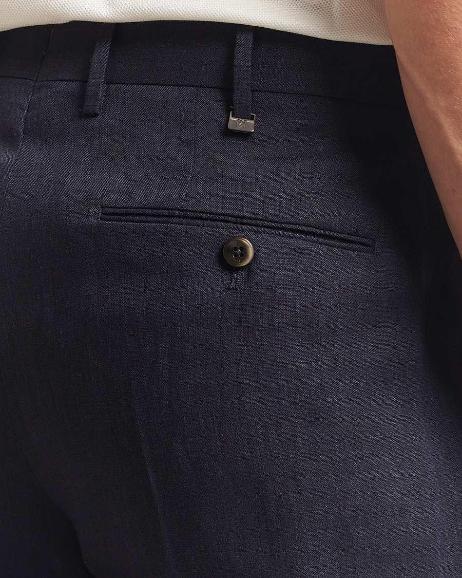 Mies | Housut | PT01 | Gentleman Fit Linen Trousers Navy