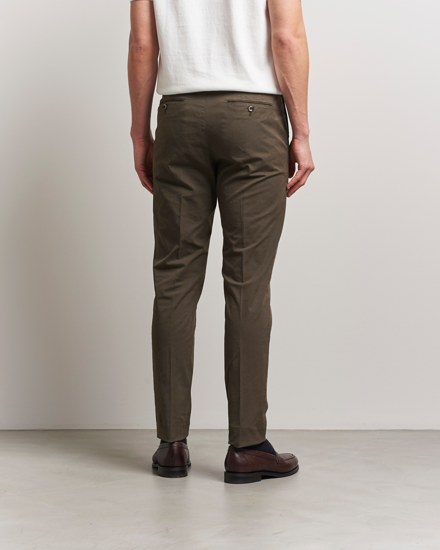Mies | Housut | PT01 | Gentleman Fit Cotton/Stretch Trousers Brown