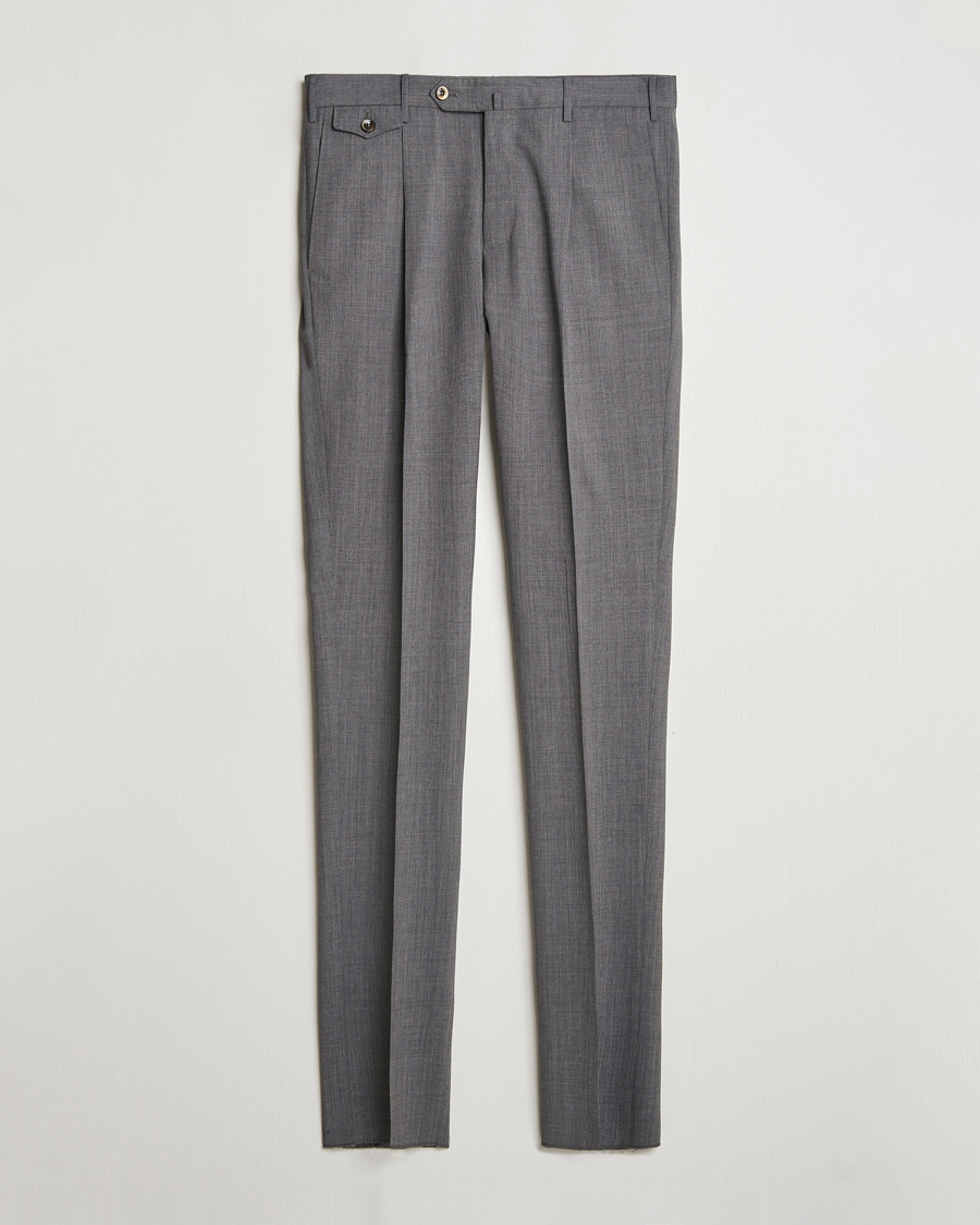 Mies | Housut | PT01 | Gentleman Fit Wool Stretch Trousers Medium Grey