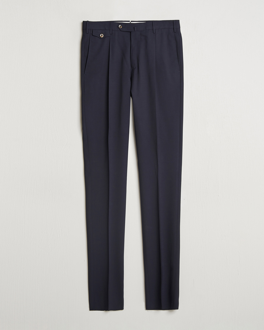 Mies | Housut | PT01 | Gentleman Fit Wool Stretch Trousers Navy