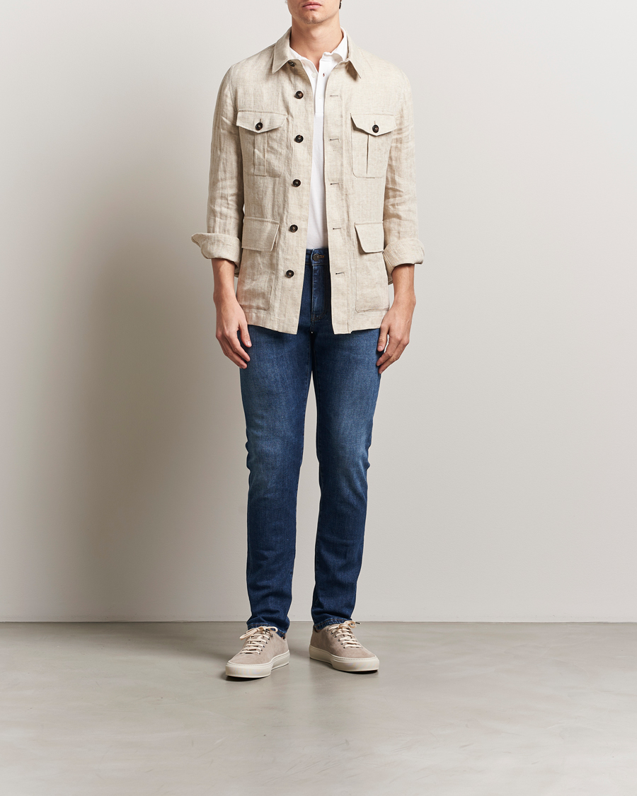 Mies | Farkut | PT01 | Slim Fit Stretch Jeans Dark Blue Wash