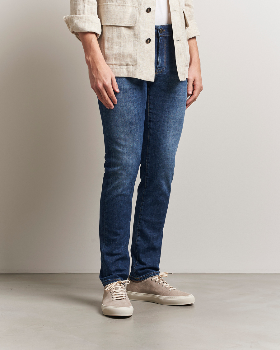 Mies | Farkut | PT01 | Slim Fit Stretch Jeans Dark Blue Wash