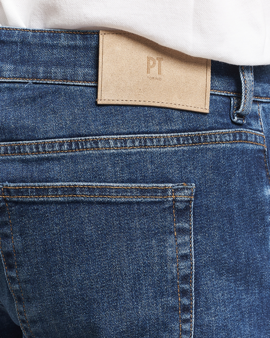 Mies | Farkut | PT01 | Slim Fit Stretch Jeans Dark Blue Wash