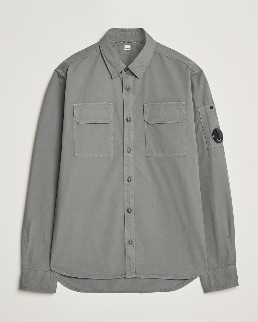 Mies | Kauluspaidat | C.P. Company | Organic Gabardine Pocket Shirt Grey