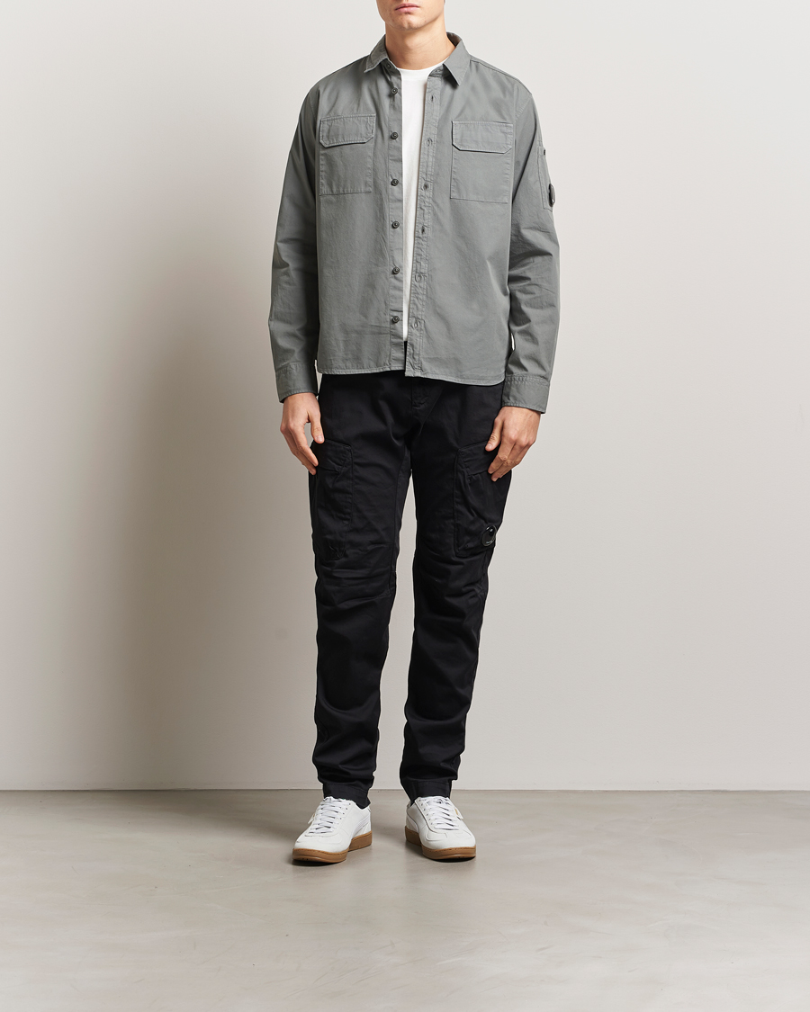 Mies | Kauluspaidat | C.P. Company | Organic Gabardine Pocket Shirt Grey