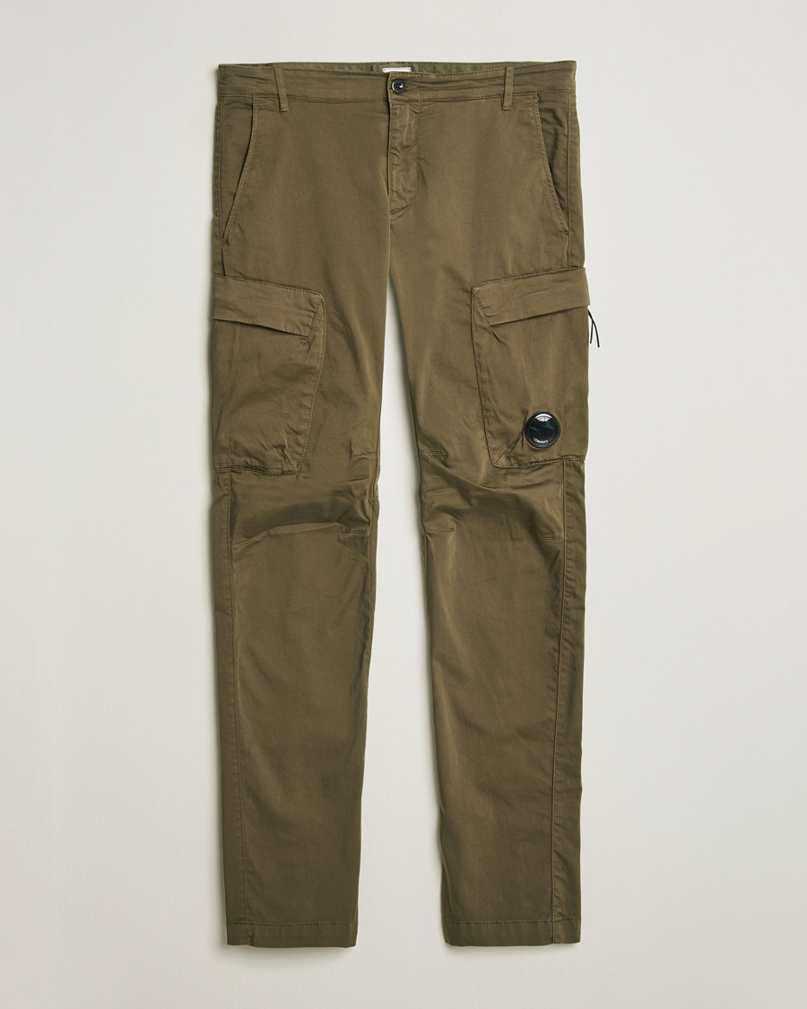 Mies | Housut | C.P. Company | Satin Stretch Cargo Pants Olive