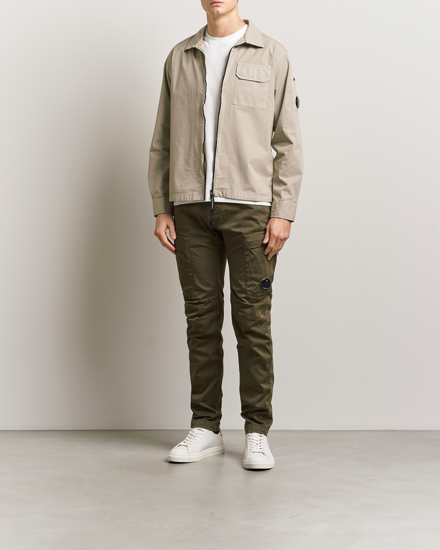 Mies | Housut | C.P. Company | Satin Stretch Cargo Pants Olive