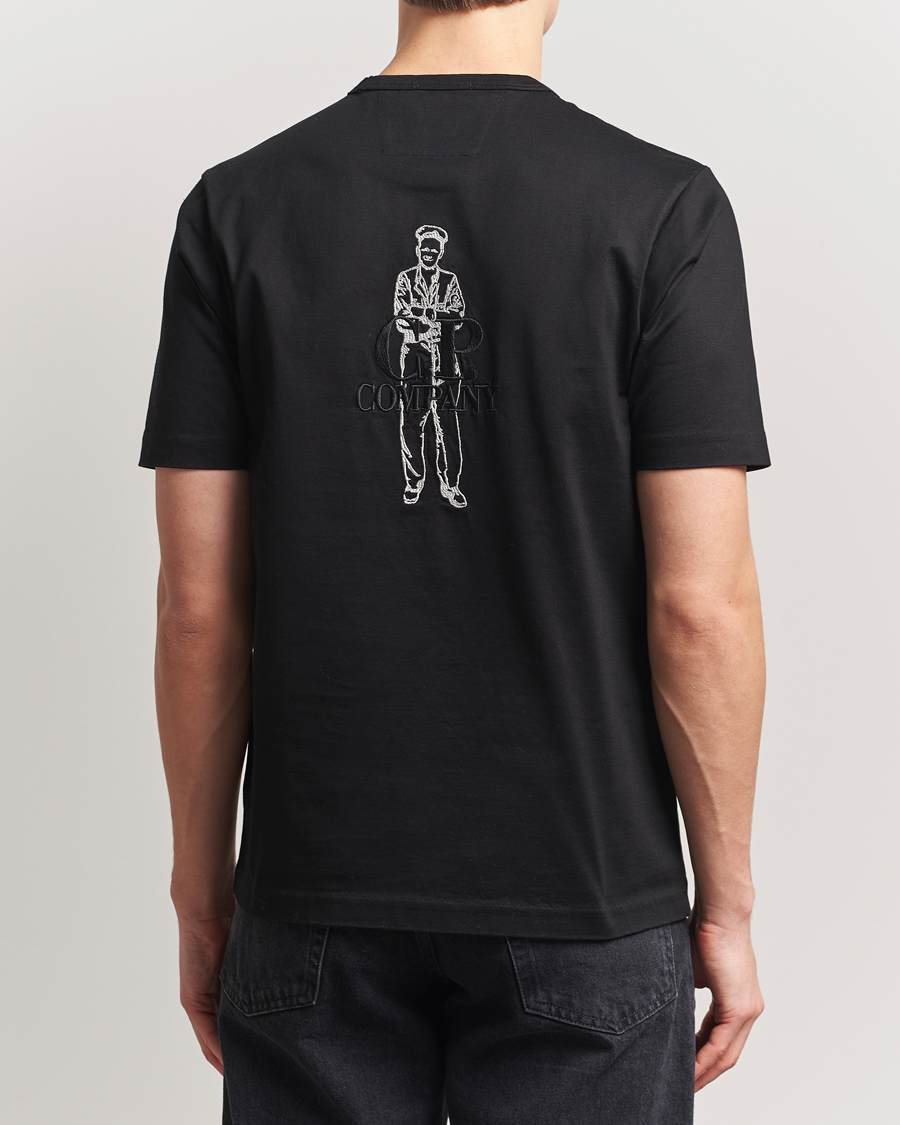 Mies | T-paidat | C.P. Company | Mercerized Heavy Cotton Back Logo T-Shirt Black