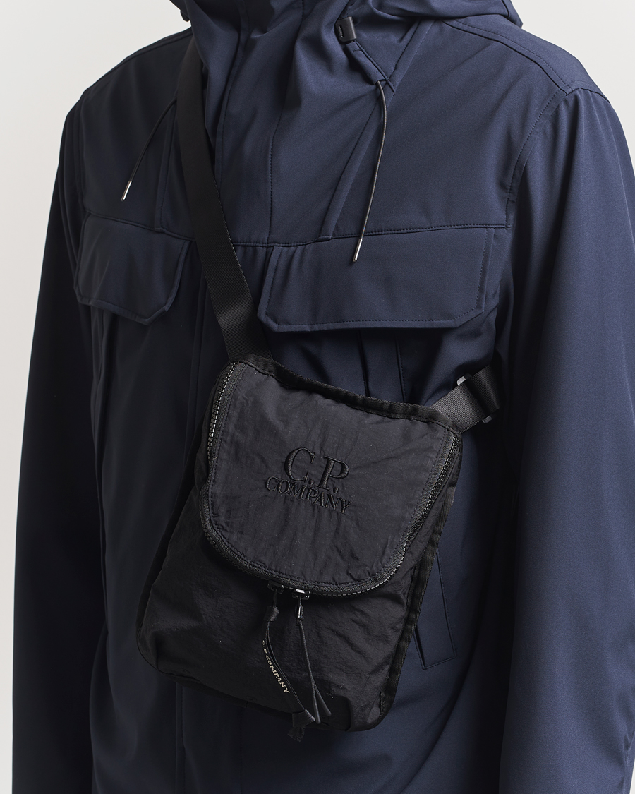 Mies | C.P. Company Plain Paper Touch Accessorie Bag Black | C.P. Company | Plain Paper Touch Accessorie Bag Black