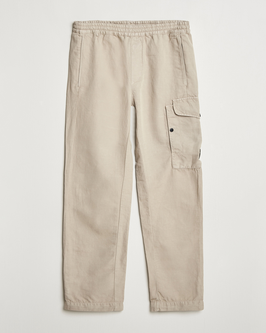 Mies | Housut | C.P. Company | Cotton/Linen Cargo Pants Taupe
