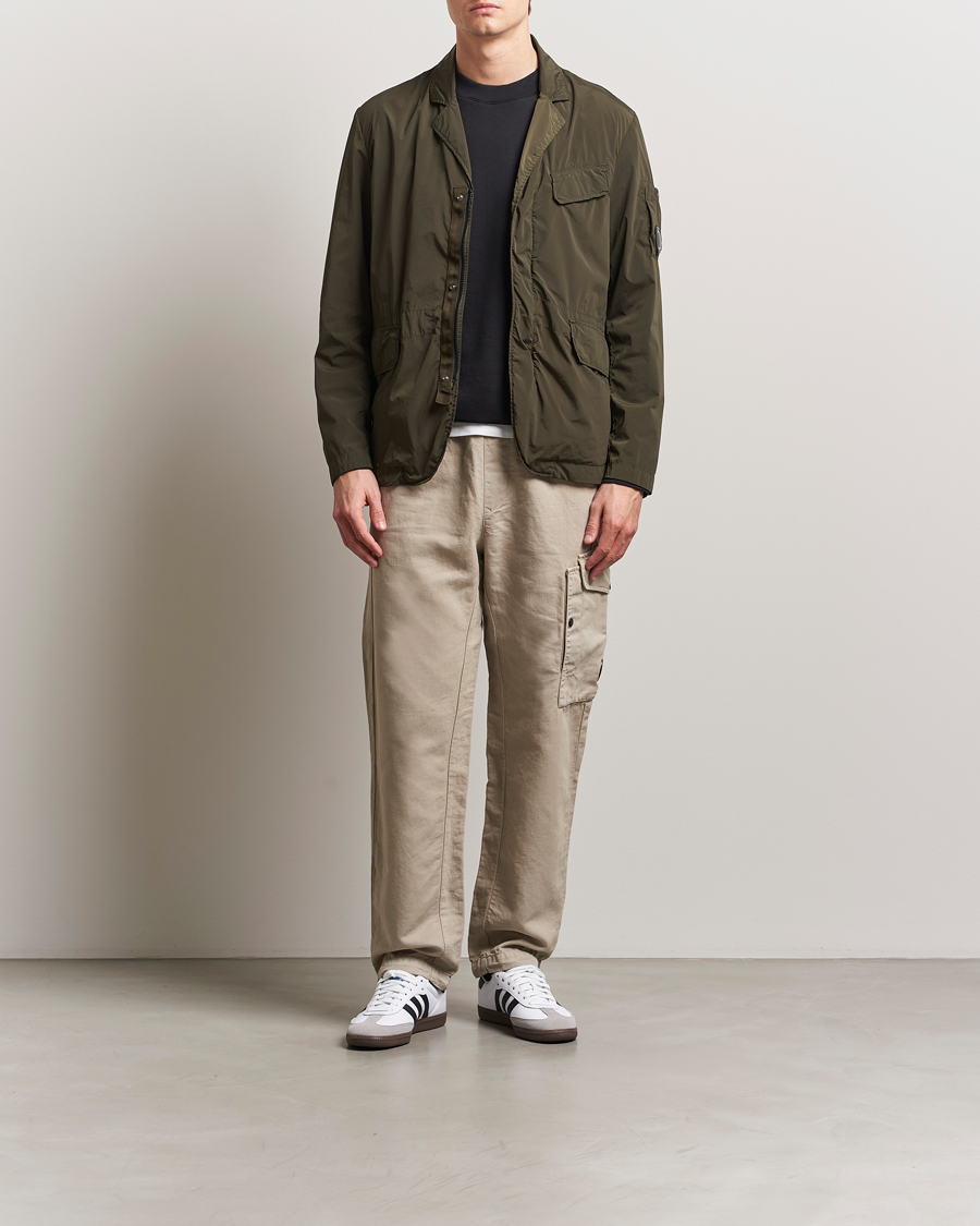 Mies | Housut | C.P. Company | Cotton/Linen Cargo Pants Taupe
