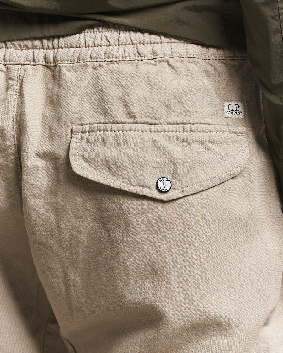 Mies | Housut | C.P. Company | Cotton/Linen Cargo Pants Taupe