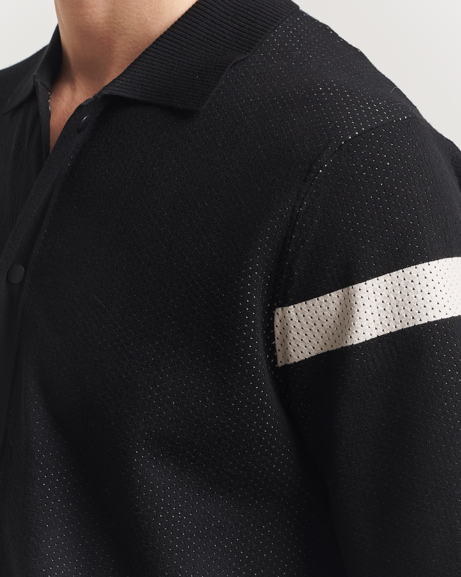 Mies | Kauluspaidat | J.Lindeberg | Rayne Short Sleeve Knitted Shirt Black