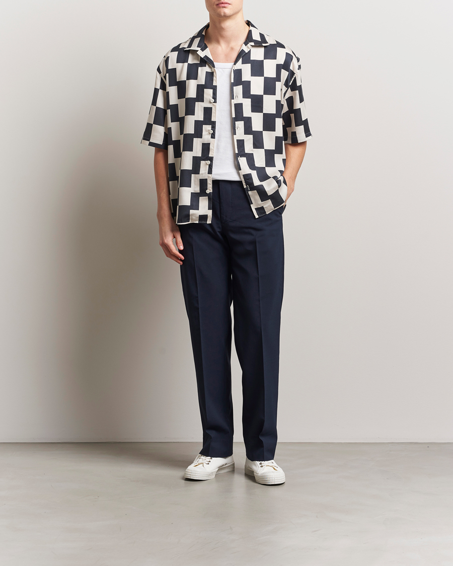 Mies | Housut | J.Lindeberg | Gabi Drape Wool Pants Navy