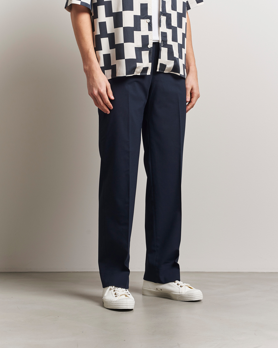 Mies | Housut | J.Lindeberg | Gabi Drape Wool Pants Navy