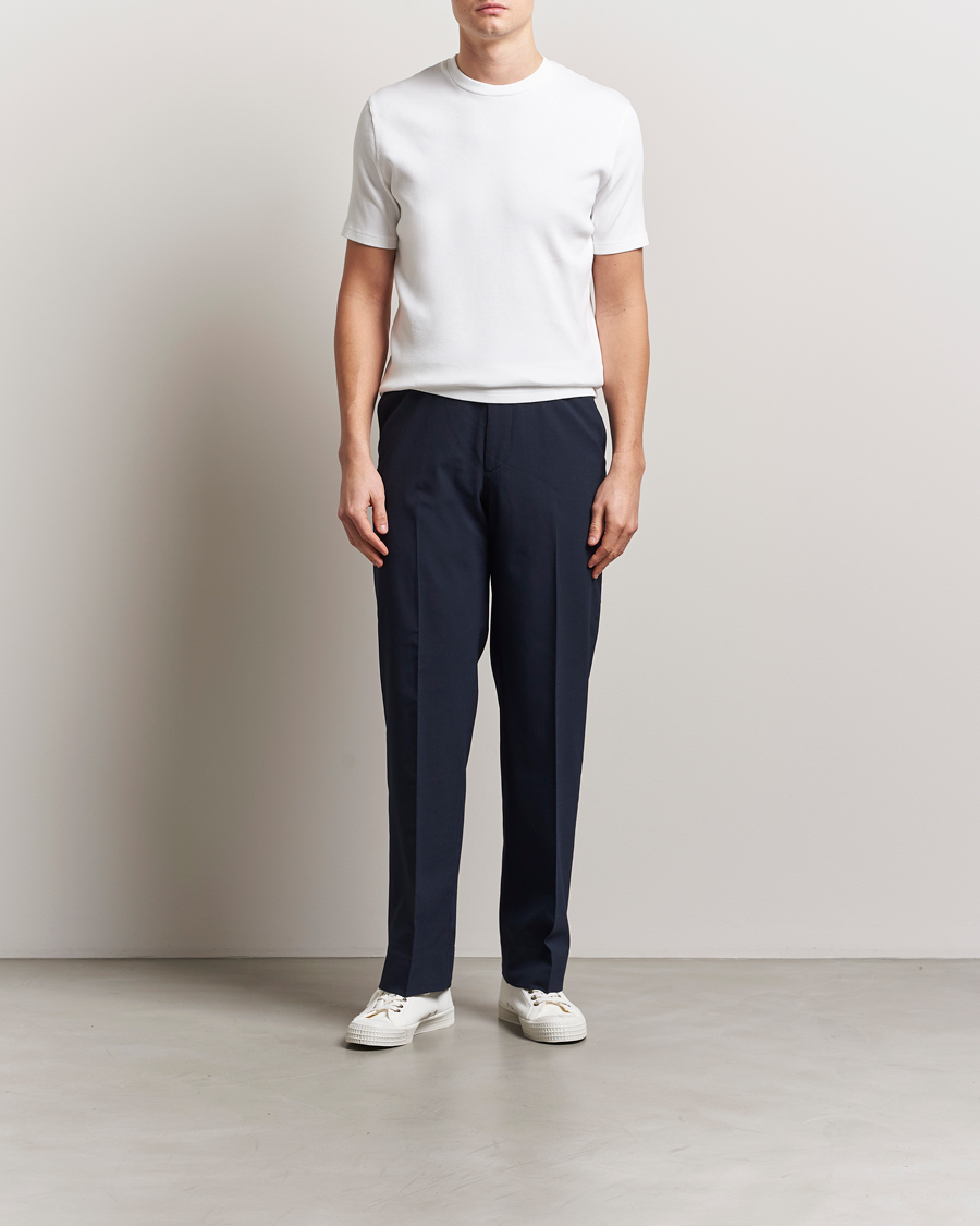 Mies | T-paidat | J.Lindeberg | Rob Slim Rib T-Shirt White