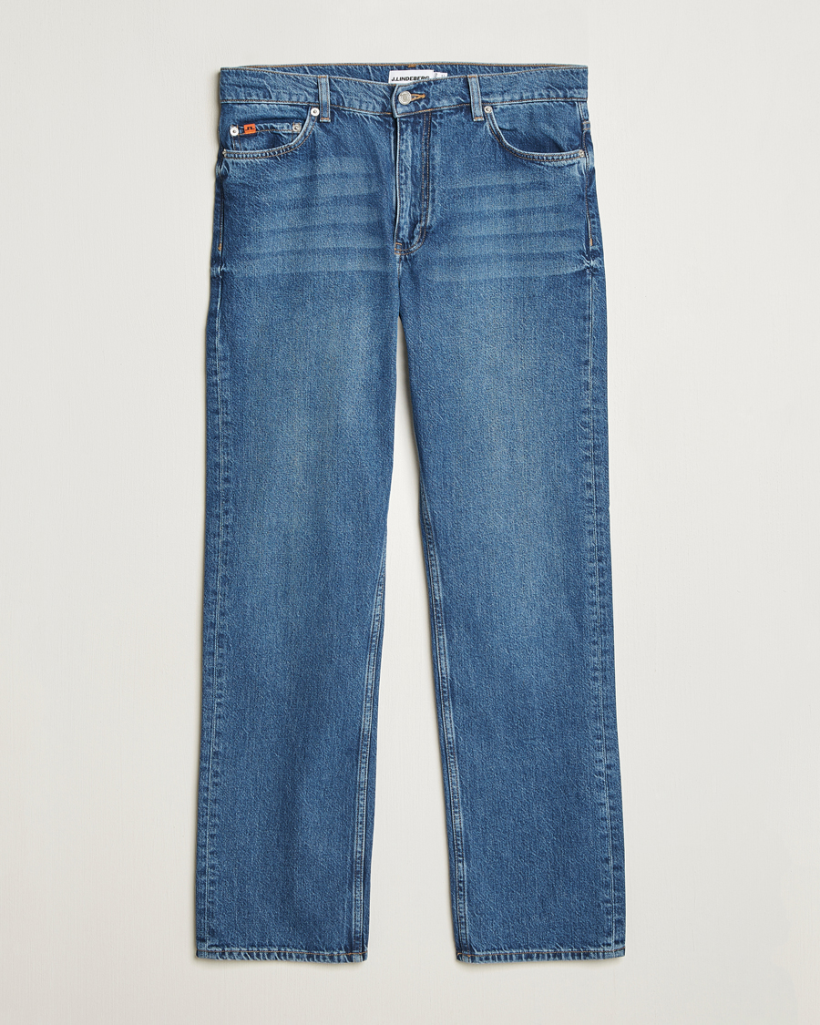 Mies | Farkut | J.Lindeberg | Cody Washed Reg Jeans Mid Blue