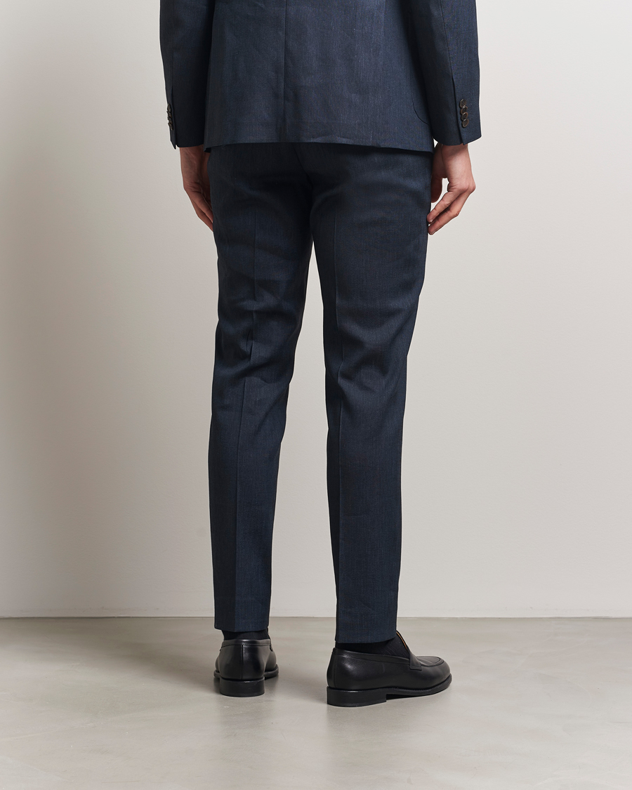 Mies | Housut | Morris | Heritage Linen Suit Trousers Navy