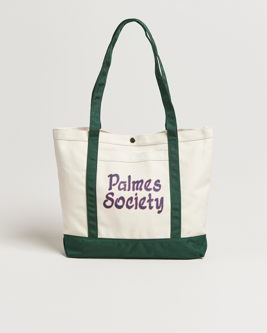 Mies | Palmes Society Tote Bag White/Green | Palmes | Society Tote Bag White/Green